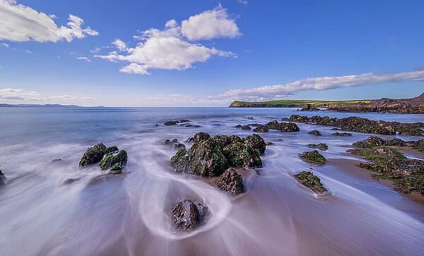 Beach and rocky coastline, Kinard, Dingle Peninsula, County Kerry, Republic of Ireland. September, 2022