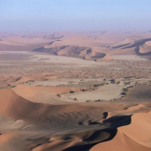 Aerial view of Sossusvlei, Namib desert, Namibia, South Africa