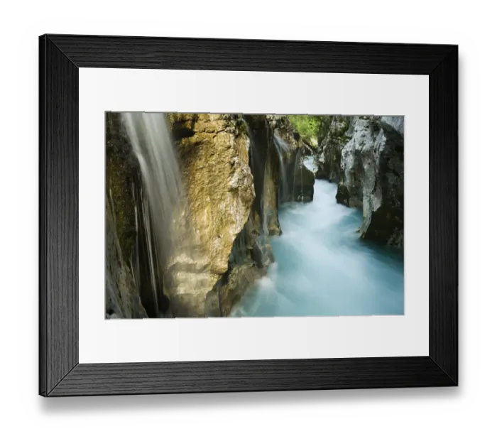 Framed Print : River Soca flowing through Velika korita with waterfalls, Triglav National Park, Slovenia Framed Print : River Soca flowing through Velika korita with waterfalls, Triglav National Park, Slovenia