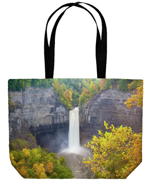 Taughannock Falls, near Ithaca, New York, in autumn after a day of heavy rainfall