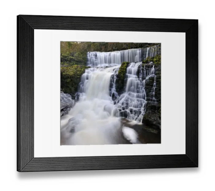 Framed Print : Sgwd Isaf Clun-gwyn waterfall. Ystradfellte, Brecon Beacons National Park, Wales, November 2011 Framed Print : Sgwd Isaf Clun-gwyn waterfall. Ystradfellte, Brecon Beacons National Park, Wales, November 2011