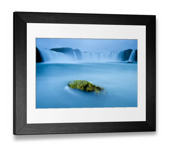 Framed Print : Long exposure of Godafoss waterfall, Iceland Framed Print : Long exposure of Godafoss waterfall, Iceland