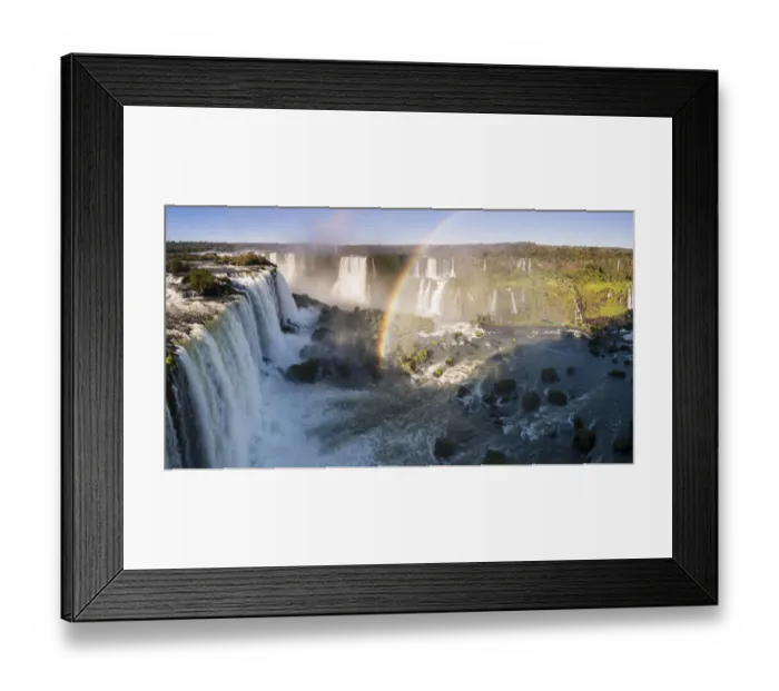 Framed Print : Rainbow over Iguasu Falls, on the Iguasu River, Brazil / Argentina border Framed Print : Rainbow over Iguasu Falls, on the Iguasu River, Brazil / Argentina border