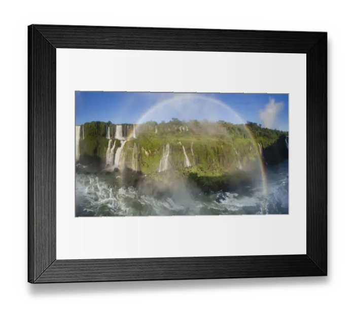 Framed Print : RF- Rainbow over Iguasu Falls, on the Iguasu River, Brazil / Argentina border Framed Print : RF- Rainbow over Iguasu Falls, on the Iguasu River, Brazil / Argentina border