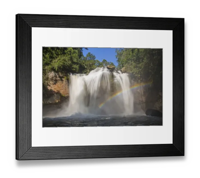 Framed Print : Heo Suwat Waterfall with rainbow, Khao Yai National Park, Thailand, October 2013 Framed Print : Heo Suwat Waterfall with rainbow, Khao Yai National Park, Thailand, October 2013