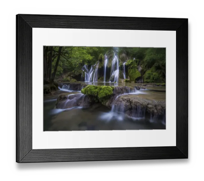 Framed Print : View of La Cascade des Tufs, Les Planches pres Arbois, Jura, France, May 2014