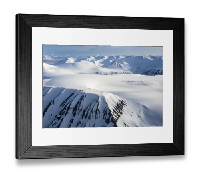Framed Print : Aerial View of Spitzbergen, Svalbard, Norway, June 2012 Framed Print : Aerial View of Spitzbergen, Svalbard, Norway, June 2012