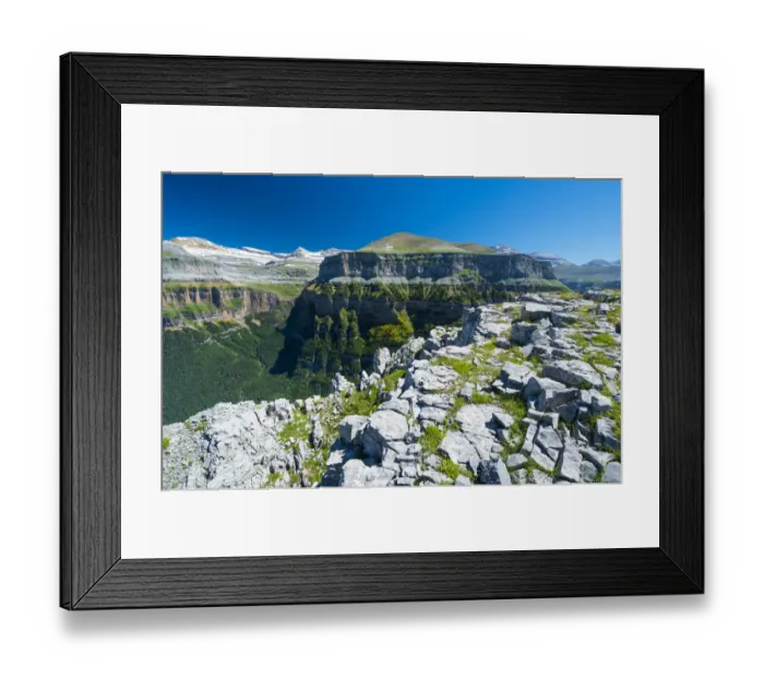 Framed Print : Landscape with limestone pavement, Ordesa y Monte Perdido National Park, Aragon, Spain Framed Print : Landscape with limestone pavement, Ordesa y Monte Perdido National Park, Aragon, Spain
