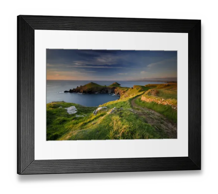 Framed Print : Footpath along The Rumps, Pentire Point, near Polzeath, Cornwall, UK Framed Print : Footpath along The Rumps, Pentire Point, near Polzeath, Cornwall, UK