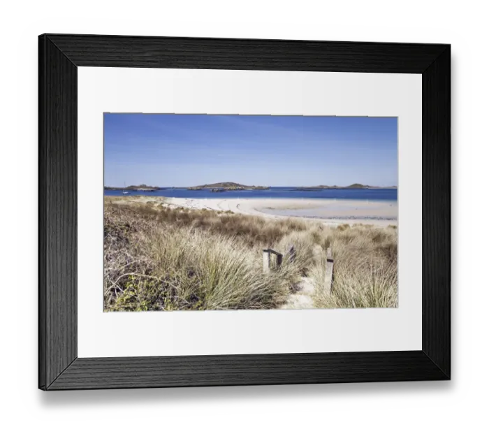Framed Print : Path leading down to Blockhouse Beach, Tresco, Isles of Scilly, Cornwall, England Framed Print : Path leading down to Blockhouse Beach, Tresco, Isles of Scilly, Cornwall, England