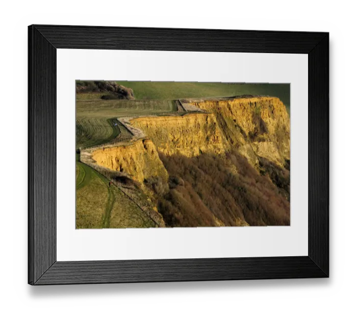 Framed Print : Coast path between Thorncombe Beason and Eype Mouth showing Thorncombe Sands in the cliff face Framed Print : Coast path between Thorncombe Beason and Eype Mouth showing Thorncombe Sands in the cliff face