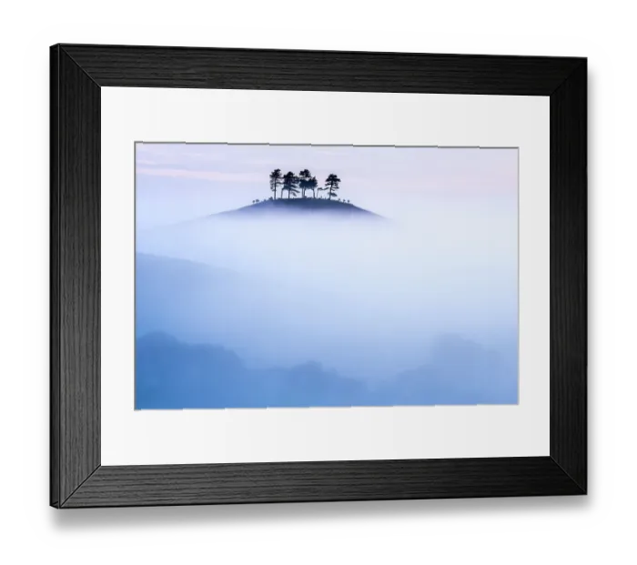 Framed Print : Colmers Hill in morning mist, near Bridport, Dorset, UK. September 2012 Framed Print : Colmers Hill in morning mist, near Bridport, Dorset, UK. September 2012