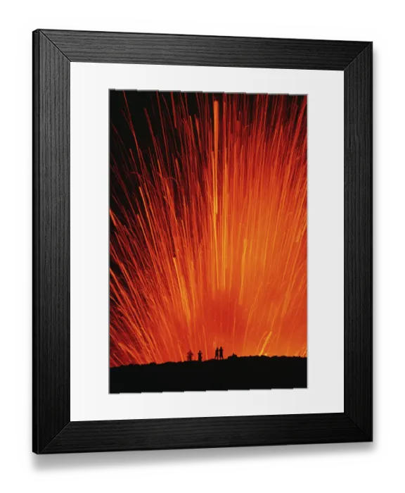 Framed Print : Tourists watching Mount Yasur erupt at dusk, Tanna, Vanuatu Aug-04 Framed Print : Tourists watching Mount Yasur erupt at dusk, Tanna, Vanuatu Aug-04