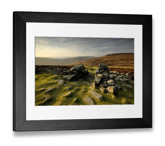 Framed Print : Grimspound Bronze Age settlement, Dartmoor, Devon. UK February 2007 Framed Print : Grimspound Bronze Age settlement, Dartmoor, Devon. UK February 2007