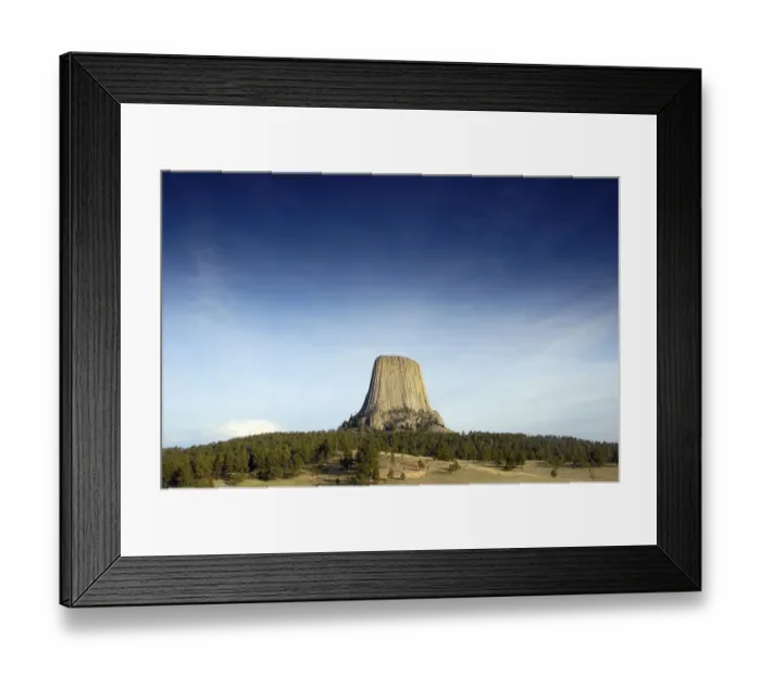 Framed Print : Devils Tower National Monument, East Wyoming, USA. Rises 1267 feet above surrounding plains Framed Print : Devils Tower National Monument, East Wyoming, USA. Rises 1267 feet above surrounding plains
