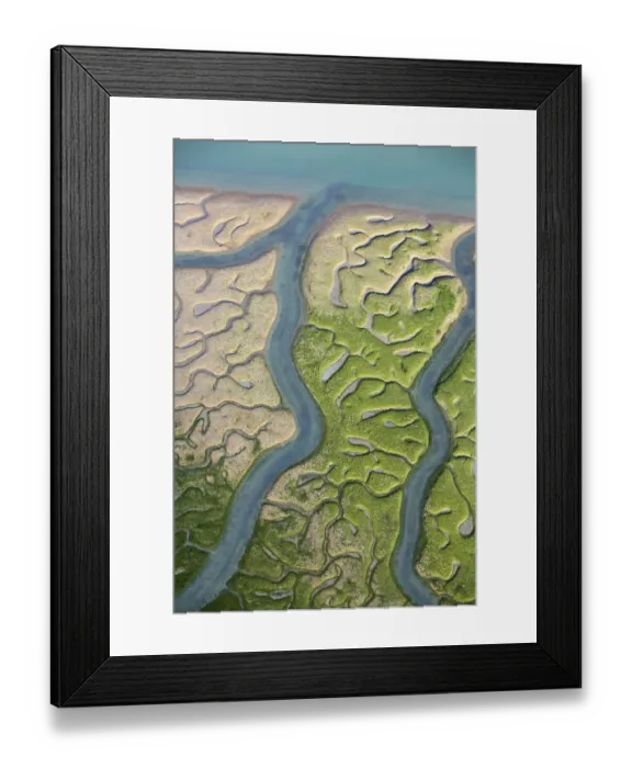 Framed Print : Aerial view of the Bay of Cadiz delta, San Fernando, Cdiz, Spain Framed Print : Aerial view of the Bay of Cadiz delta, San Fernando, Cdiz, Spain
