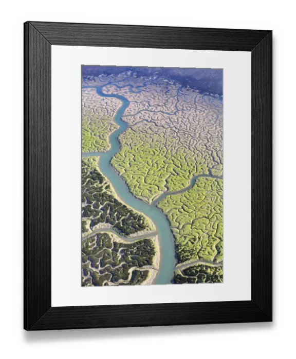 Framed Print : Aerial view of the Bay of Cadiz delta, Puerto de Santa Mara, Cdiz, Spain Framed Print : Aerial view of the Bay of Cadiz delta, Puerto de Santa Mara, Cdiz, Spain