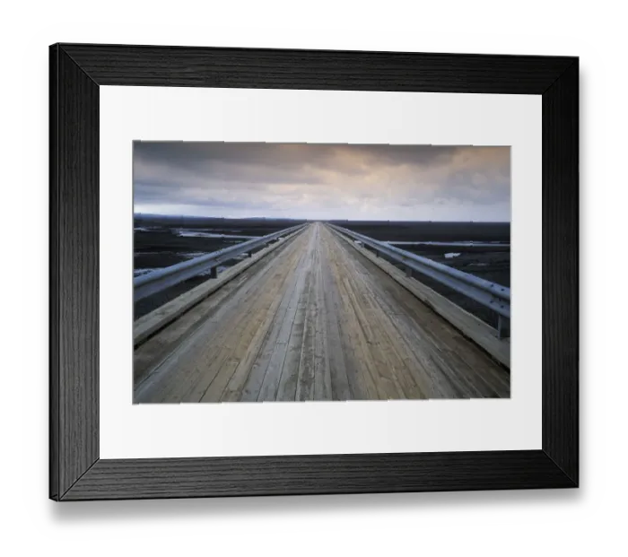 Framed Print : Road crossing glacial deposits area (Sandur), South Iceland 2005 Framed Print : Road crossing glacial deposits area (Sandur), South Iceland 2005