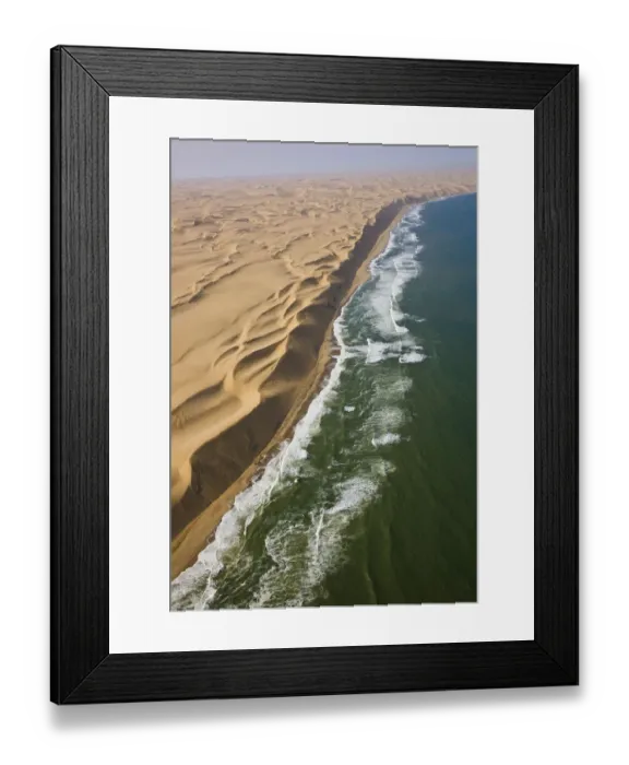 Framed Print : The Long Wall, aerial view of sand dunes bordering the atlantic coast Framed Print : The Long Wall, aerial view of sand dunes bordering the atlantic coast