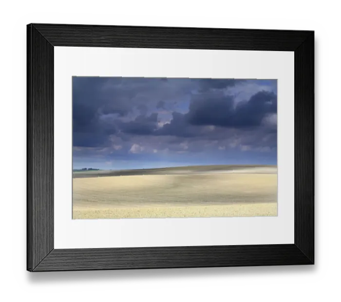 Framed Print : Cultivated fields with dark storm clouds, Dos Hermanas, Seville, Spain
