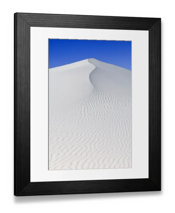 Framed Print : White sand dunes against blue sky, White Sands National Monument, New Mexico, USA Framed Print : White sand dunes against blue sky, White Sands National Monument, New Mexico, USA