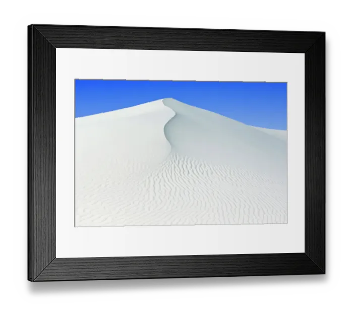 Framed Print : White sand dunes against blue sky, White Sands National Monument, New Mexico, USA, February 2009 Framed Print : White sand dunes against blue sky, White Sands National Monument, New Mexico, USA, February 2009