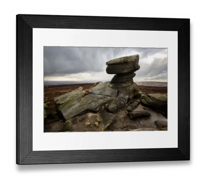 Framed Print : Storm clouds over Back Tor, Peak District National Park, England, UK. March 2008 Framed Print : Storm clouds over Back Tor, Peak District National Park, England, UK. March 2008