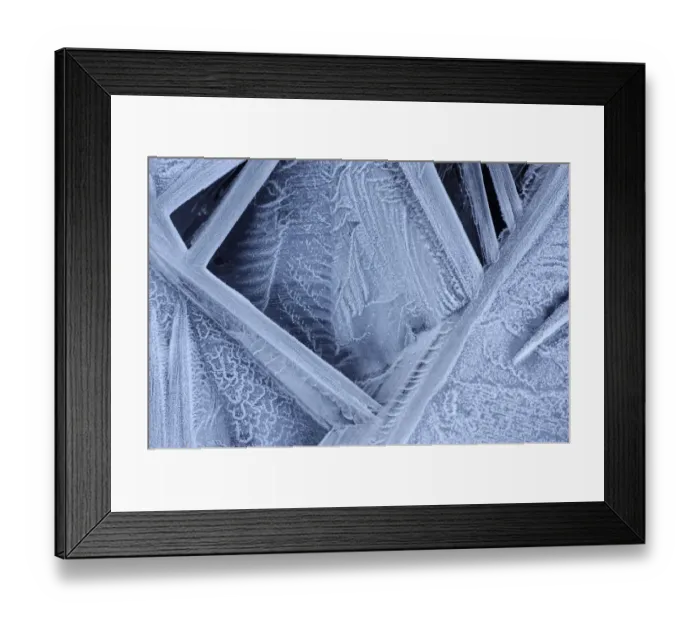 Framed Print : Detail in ice pattern formations, the Netherlands Framed Print : Detail in ice pattern formations, the Netherlands