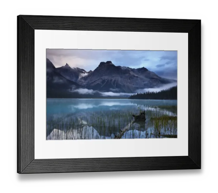 Framed Print : Emerald Lake at dawn with the peaks of the President Range beyond, Yoho National Park Framed Print : Emerald Lake at dawn with the peaks of the President Range beyond, Yoho National Park
