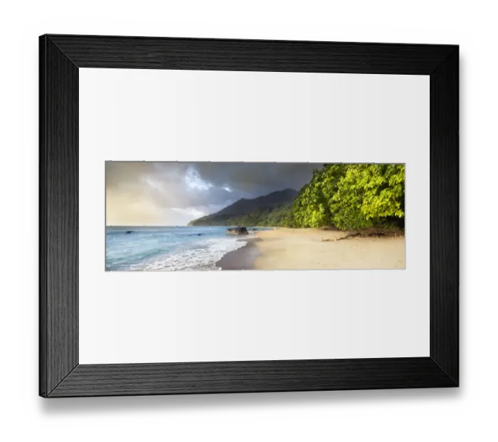 Framed Print : Tropical rainforest meeting the sea. Masoala Peninsula National Park, north east Madagascar Framed Print : Tropical rainforest meeting the sea. Masoala Peninsula National Park, north east Madagascar