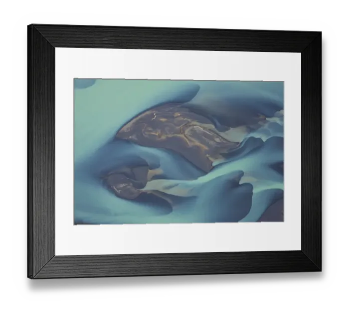 Framed Print : River patterns from melting glacier. Olfusa river, Southwest Iceland, July 2009 Framed Print : River patterns from melting glacier. Olfusa river, Southwest Iceland, July 2009