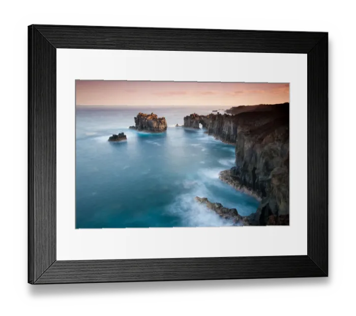 Framed Print : Cliffs and sea-stacks on the coast of El Hierro Island. Canary Islands, February 2011 Framed Print : Cliffs and sea-stacks on the coast of El Hierro Island. Canary Islands, February 2011