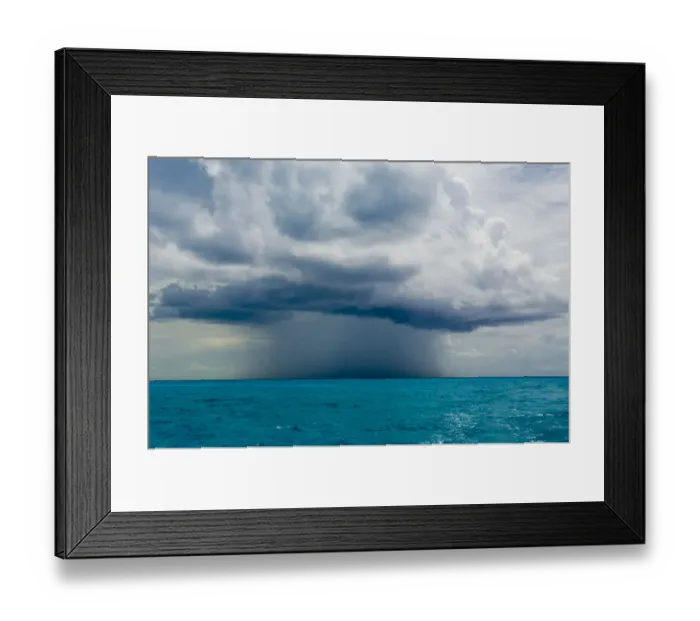 Framed Print : Isolated rain storm above the sea. Bahamas Sea, Bahamas, North America, August 2006 Framed Print : Isolated rain storm above the sea. Bahamas Sea, Bahamas, North America, August 2006