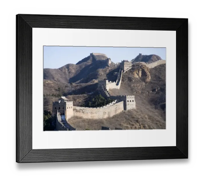 Framed Print : Jinshanling Section of the Great Wall of China, a highly authentic part of the wall Framed Print : Jinshanling Section of the Great Wall of China, a highly authentic part of the wall