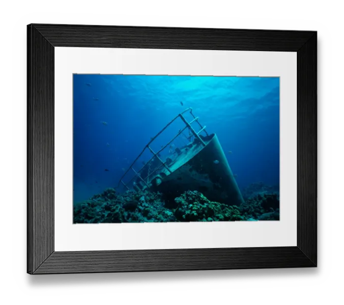 Framed Print : Shipwreck of the small freighter Ora Verde that sank in 1980, Grand Cayman Island Framed Print : Shipwreck of the small freighter Ora Verde that sank in 1980, Grand Cayman Island