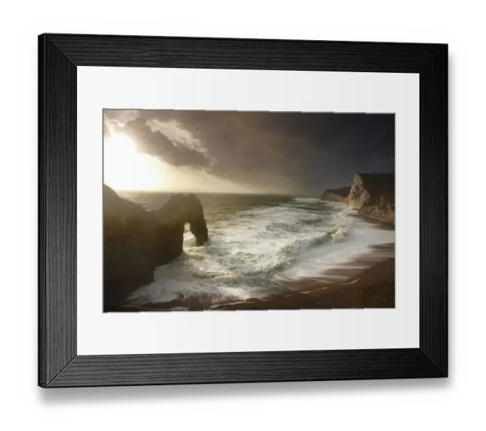 Framed Print : Rough seas at Durdle Door, Dorset, England, November 2009 Framed Print : Rough seas at Durdle Door, Dorset, England, November 2009