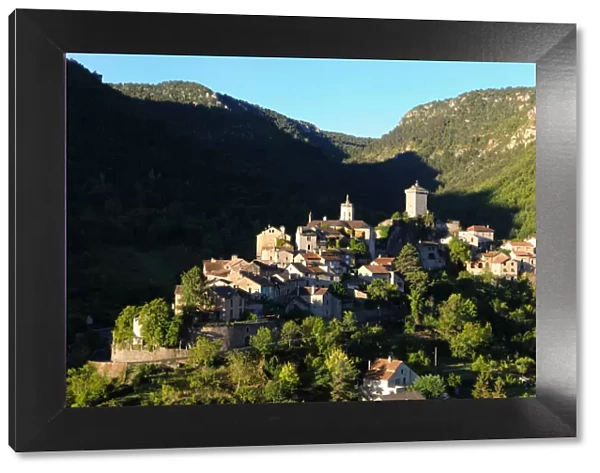 Peyreleau medieval village. Gorge de la Jonte, Causse, Cevennes, Massif Central, Ayeyron