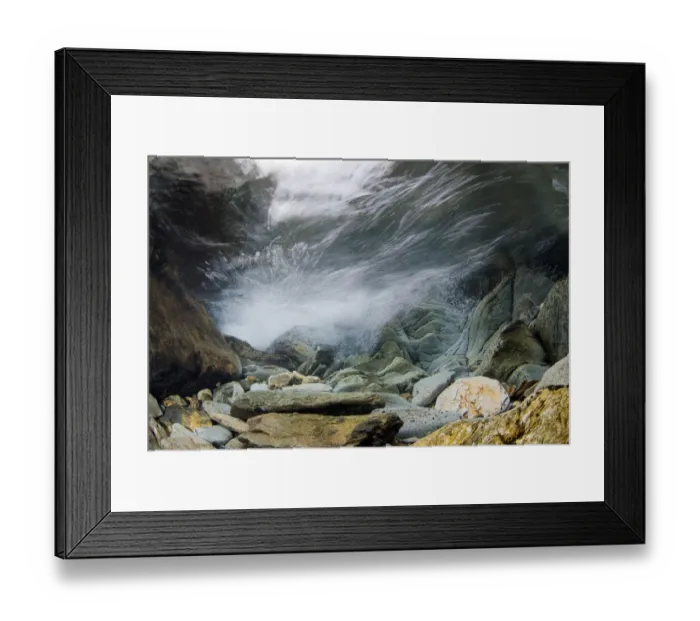 Framed Print : Underwater landscape within a mountain stream, showing water turbulence, Snowdonia NP Framed Print : Underwater landscape within a mountain stream, showing water turbulence, Snowdonia NP