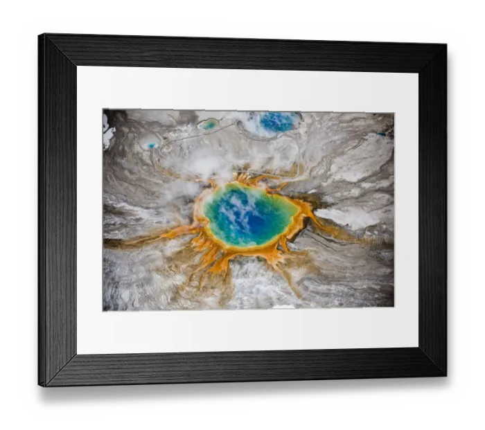Framed Print : Aerial view of Grand Prismatic thermal spring in Yellowstone National Park, USA Framed Print : Aerial view of Grand Prismatic thermal spring in Yellowstone National Park, USA