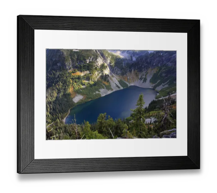 Framed Print : Lake Ann surrounded by Douglas firs (Pseudotsuga menziesii) Silver firs (Abies alba) Framed Print : Lake Ann surrounded by Douglas firs (Pseudotsuga menziesii) Silver firs (Abies alba)