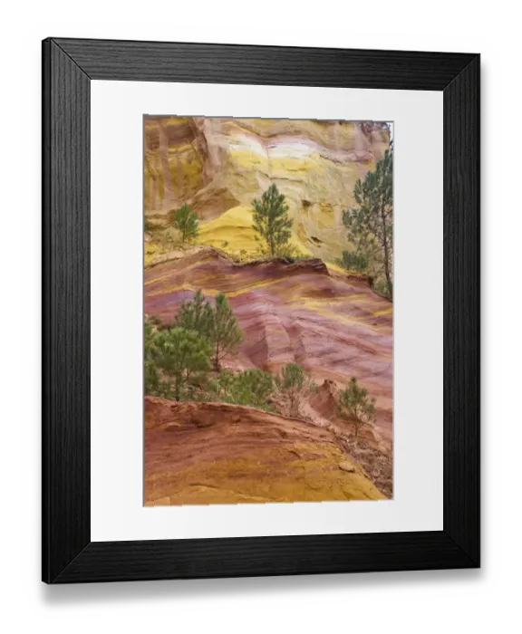 Framed Print : Ochre quarry of Roussillon, Languedoc-Roussillon, Provence, Southern France, April 2006