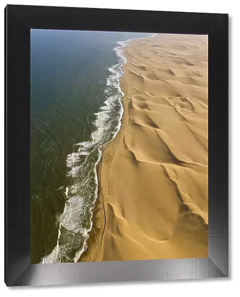Aerial view of the Long Wall, sand dunes along the Atlantic coast of the Namib