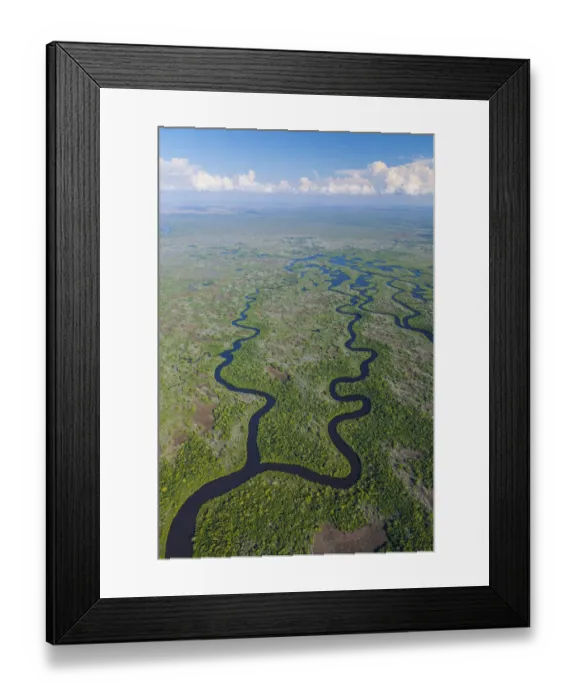 Framed Print : Aerial view over subtropical mangrove wetlands of the Everglades National Park. Florida Framed Print : Aerial view over subtropical mangrove wetlands of the Everglades National Park. Florida