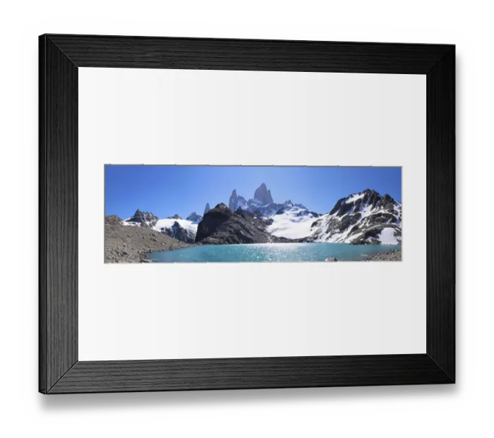 Framed Print : Mt Fitz Roy and Laguna Los Tres, panoramic view, Fitzroy National Park, Argentina Framed Print : Mt Fitz Roy and Laguna Los Tres, panoramic view, Fitzroy National Park, Argentina