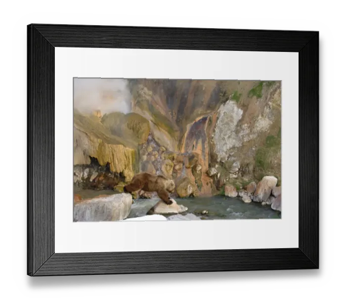 Framed Print : Brown bear {Ursus arctos} at the Malachite Grotto, Valley of the Geysers, Kronotsky Zapovednik Framed Print : Brown bear {Ursus arctos} at the Malachite Grotto, Valley of the Geysers, Kronotsky Zapovednik