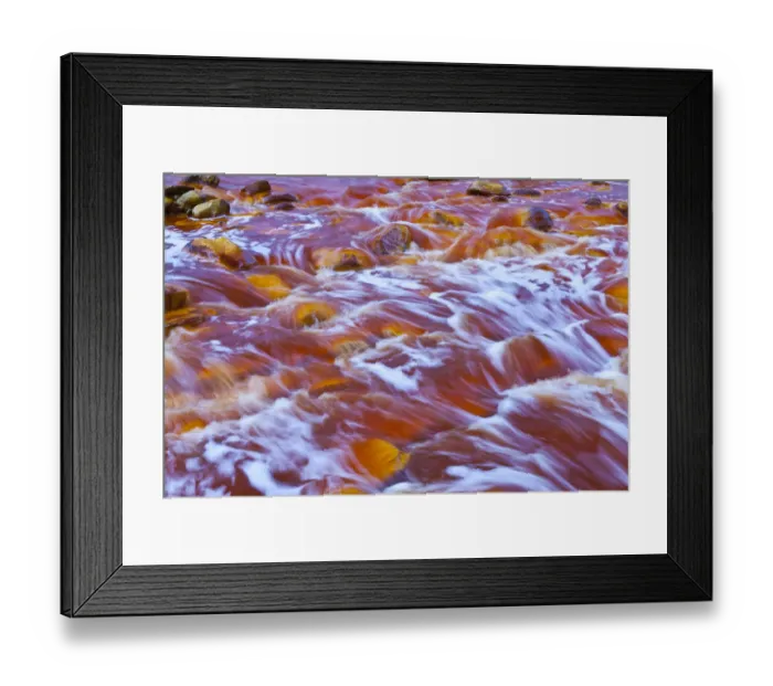Framed Print : Red waters of the Rio Tinto, coloured by dissolved minerals, primarily iron. Andalusia Framed Print : Red waters of the Rio Tinto, coloured by dissolved minerals, primarily iron. Andalusia