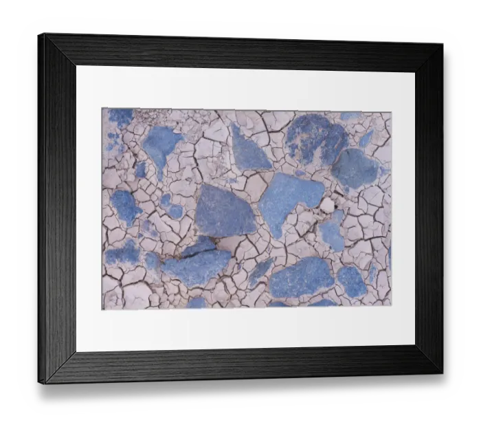 Framed Print : Cracked mud and blue stones, Fuerteventura, Canary Islands Framed Print : Cracked mud and blue stones, Fuerteventura, Canary Islands