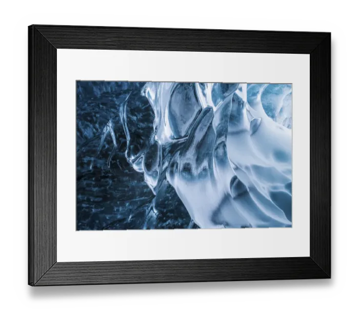 Framed Print : Details of ice in an ice cave below the Breidamerkurjokull Glacier, eastern Iceland Framed Print : Details of ice in an ice cave below the Breidamerkurjokull Glacier, eastern Iceland