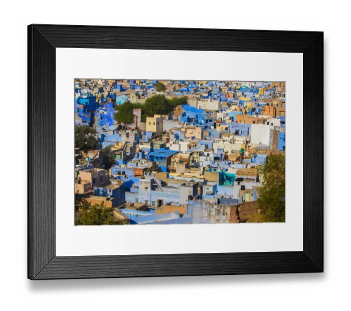 Framed Print : The Blue City, Jodhpur, Rajasthan, India. March 2015 Framed Print : The Blue City, Jodhpur, Rajasthan, India. March 2015
