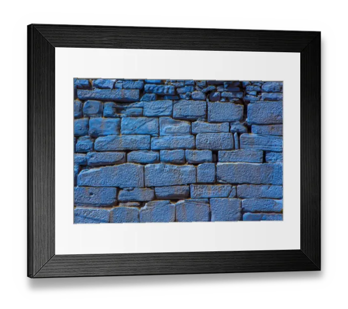 Framed Print : Brick wall in the Blue City, Jodhpur, Rajasthan, India Framed Print : Brick wall in the Blue City, Jodhpur, Rajasthan, India